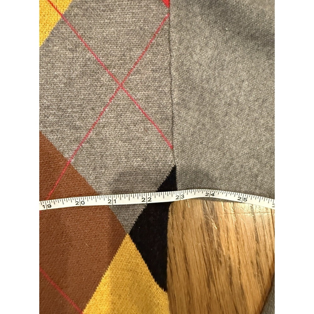 Ruti Argyle Women's Sweater Dress Size Small Multicolor Long Sleeve Crew Neck - Picture 4 of 9